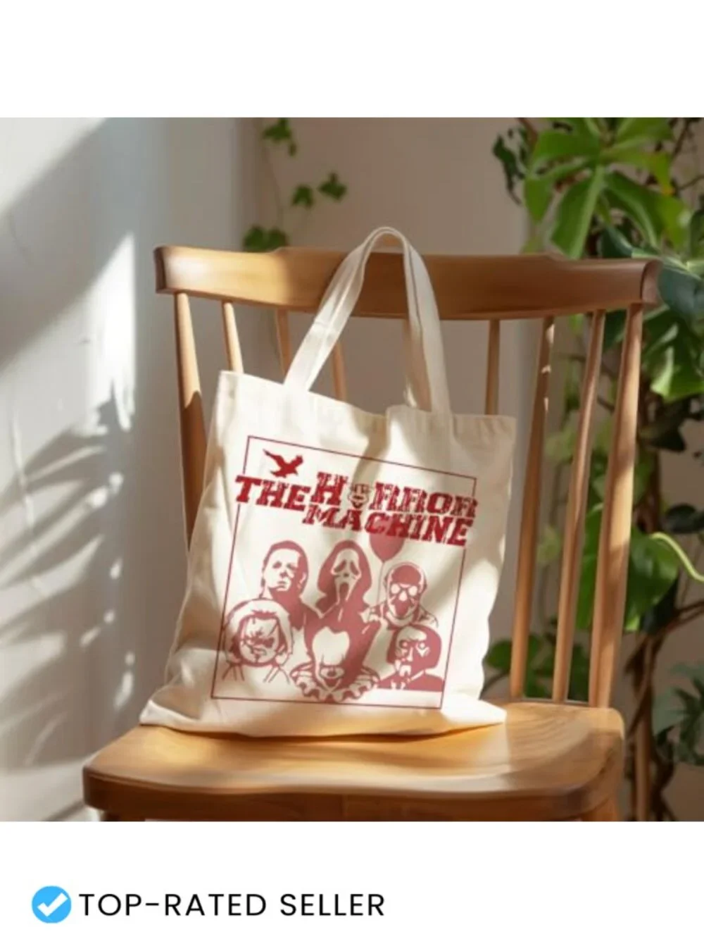 Reusable Canvas Tote Bag for Women, Cute Shoulder Bag for Shopping, Beach &